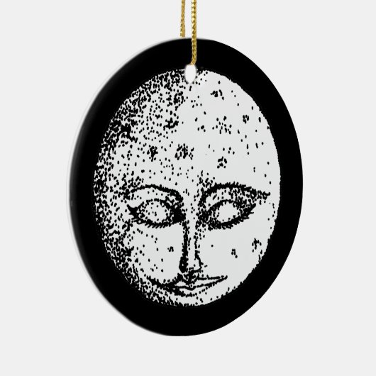 Schlafenmond-Verzierung Keramikornament (Rechts)