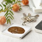 Schlafenorange Katze Schlüsselanhänger (Seite)