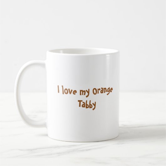Schlafenorange Tabby-Katze Kaffeetasse (Links)