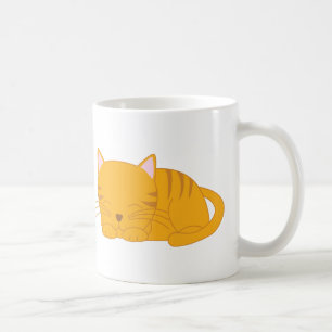 Schlafenorange Tabby-Katze Kaffeetasse