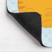 Schlafenorange Tabby-Katze Mousepad (Ecke)