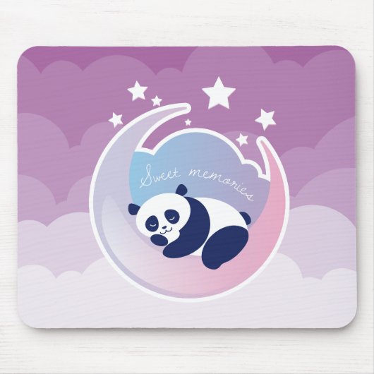 Schlafenpanda lila mousepad (Vorne)