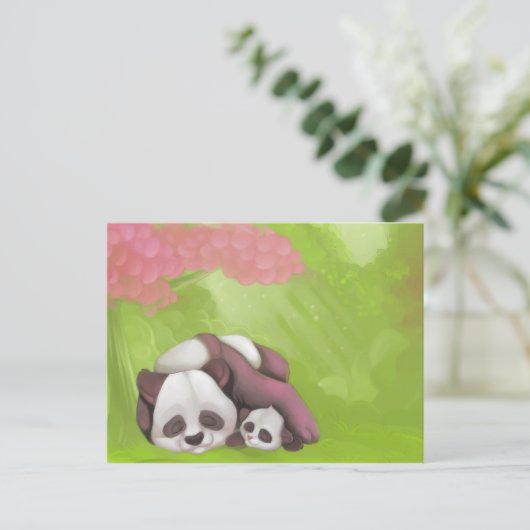 Schlafenpanda-Postkarte Postkarte (Stehend Vorderseite)