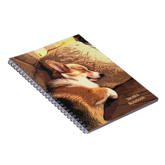 Schlafenpembroke-WaliserCorgi Notizblock (Rechte Seite)