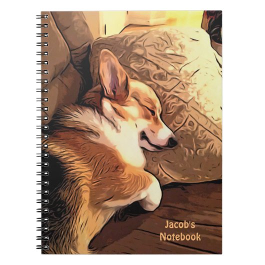 Schlafenpembroke-WaliserCorgi Notizblock (Vorderseite)