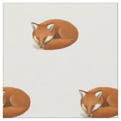 Schlafenroter Fox-Tier-Baumwollgewebe Stoff (Nahaufnahme)