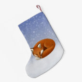 Schlafenroter Fox-WeihnachtsStrumpf Kleiner Weihnachtsstrumpf (Rückseite (Hängend))