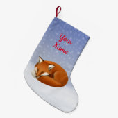 Schlafenroter Fox-WeihnachtsStrumpf Kleiner Weihnachtsstrumpf (Vorderansicht (hängend))
