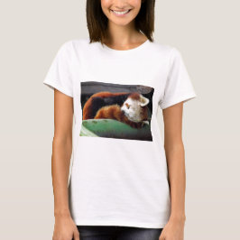 Schlafenroter Panda T-Shirt