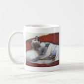 Schlafensiamesische Katzen-Kunst Kaffeetasse (Links)