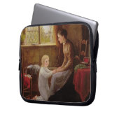 Schlafenszeit, 1890 (Öl auf Platte) Laptopschutzhülle (Vorderseite Links)