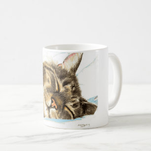Schlafentabby-Katze Kaffeetasse