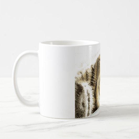 Schlafentabby-Katze Kaffeetasse (Links)