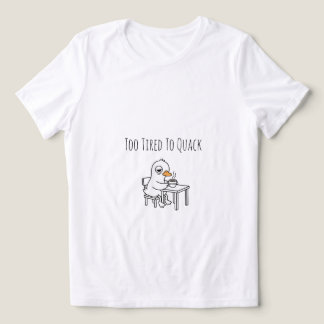 Schlafente Kaffee-Ente Morgenstimmung Lustige süße Tri-Blend Shirt