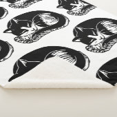 Schlafentuxedo-Katzen Schwarz-weiße Sherpa Decke Sherpadecke (3/4)