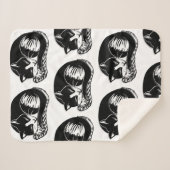 Schlafentuxedo-Katzen Schwarz-weiße Sherpa Decke Sherpadecke (Vorderseite (Horizontal))