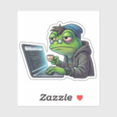 Schlafentzug-Frosch-Programmierer-Coding-Aufkleber Aufkleber (Blatt)