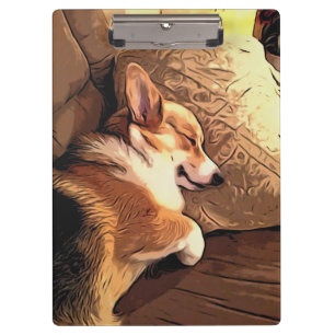 Schlafenwaliser Corgi Klemmbrett