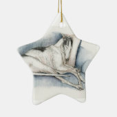 Schlafenwindhund-Hundekunst-Verzierung Keramik Ornament (Rechts)