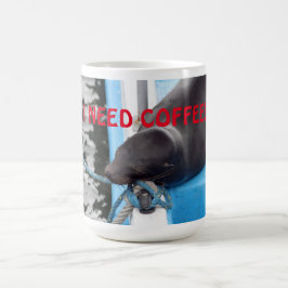 Schläfer Galapagos Sea Lion braucht Kaffee! Kaffeetasse