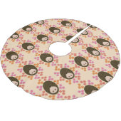 Schläfer Igel und Blume Baumrock Polyester Weihnachtsbaumdecke (Schrägansicht)