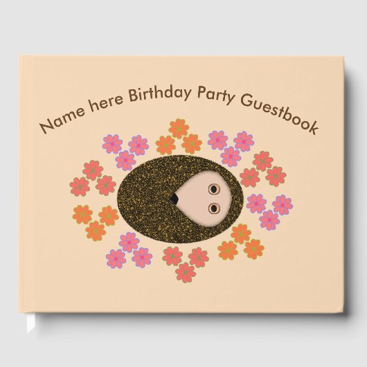 Schläfer Igel und Blume Geburtstag Gästebuch (Vorderseite)