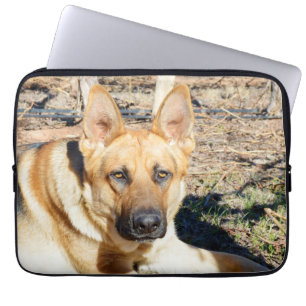 Schläfer Mit Augen deutscher Schäferhund, Laptop-S Laptopschutzhülle