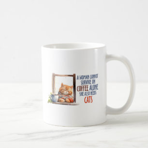 Schläfer Orange Cat with Coffee - Gemütliche Katze Kaffeetasse