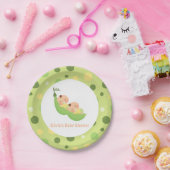 Schlaferbsen in einem Pod Twin Baby Dusche Teller (Party)