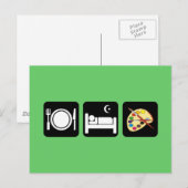Schlaffarbe essen postkarte (Vorne/Hinten)
