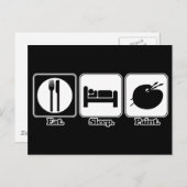 Schlaffarbe Postkarte (Vorne/Hinten)