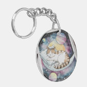 Schlaffarbkatzenzubehör Pouch Reisebeutel Schlüsselanhänger (Vorderseite links)