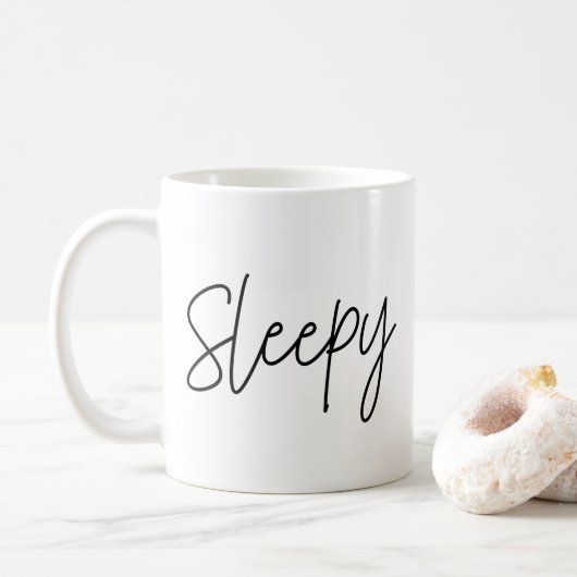 Schlaffe Typografie Kaffeetasse (Mit Donut)