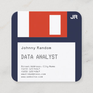 Schlaffes Disc disquette Imitat schaut dunkelblau Quadratische Visitenkarte