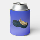 Schlafflaume Kätzchen in Croc Shoe, Dosenkühler (Kanne Rückseite)