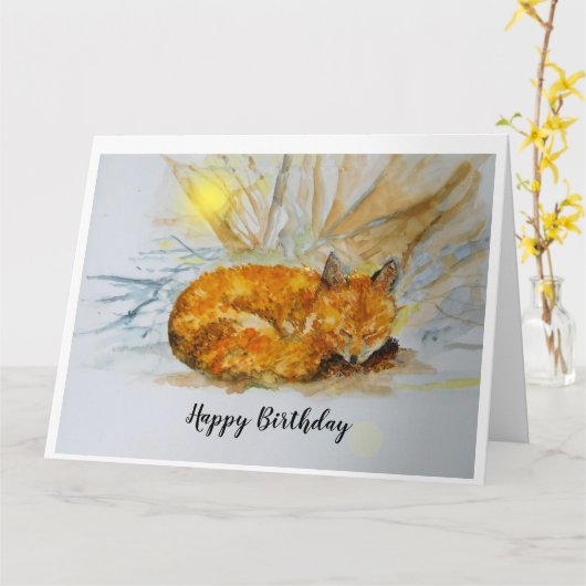 Schlaffox (angepasst) karte (Gelbe Blume)