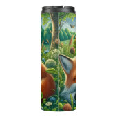 Schlaffox auf der Wiese Thermosbecher (Rückseite)