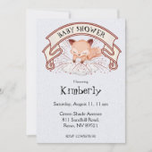 Schlaffox Babydusche Einladung (Vorderseite)