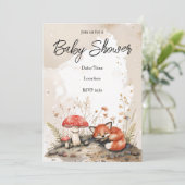 Schlaffox Babydusche Einladung (Stehend Vorderseite)