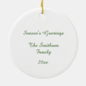 Schlaffox im Winterkranz Keramik Ornament (Hinten)