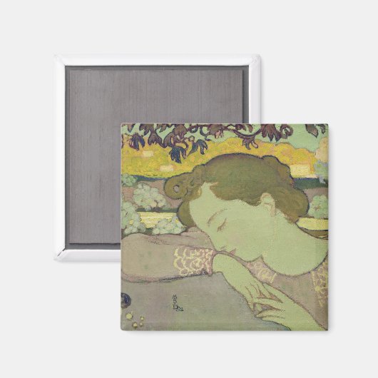 Schlaffrau, 1892 magnet (Vorderseite/Rückseite)