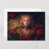 Schlaffrau Märchen Postkarte (Vorne/Hinten)