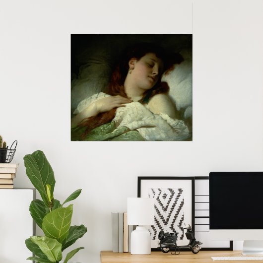 Schlaffrau Poster (Heimbüro)