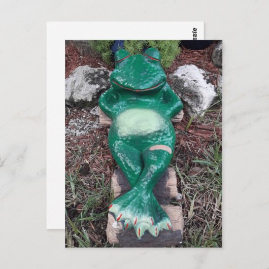 Schlaffrosch, der nur abschreckt, wie es um dich g postkarte (Vorne/Hinten)