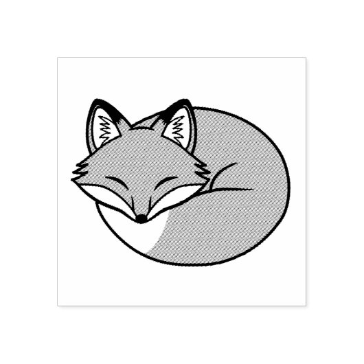 Schlaffuchs, Etched Gummistempel (Prägung)