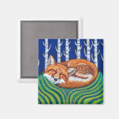 Schlaffuchs Magnet (Vorderseite/Rückseite)