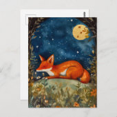 Schlaffuchs Postkarte (Vorne/Hinten)