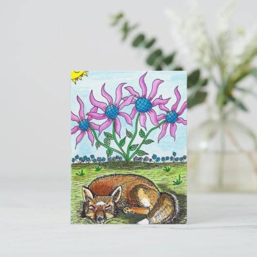 Schlaffuchs Postkarte (Stehend Vorderseite)