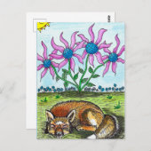 Schlaffuchs Postkarte (Vorne/Hinten)