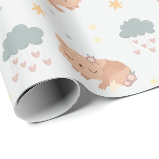 Schlaffüchse Geschenkpapier (Rolleneckpunkt)